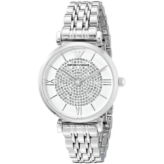 Emporio Armani AR1925 Silver White Dial Stainless Steel Bracelet Women's Watch