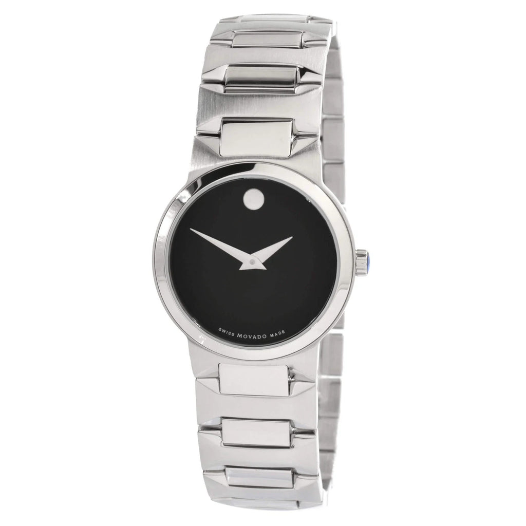 Movado Women's Watch Temo Black Dial Stainless Steel Case Bracelet 0607295