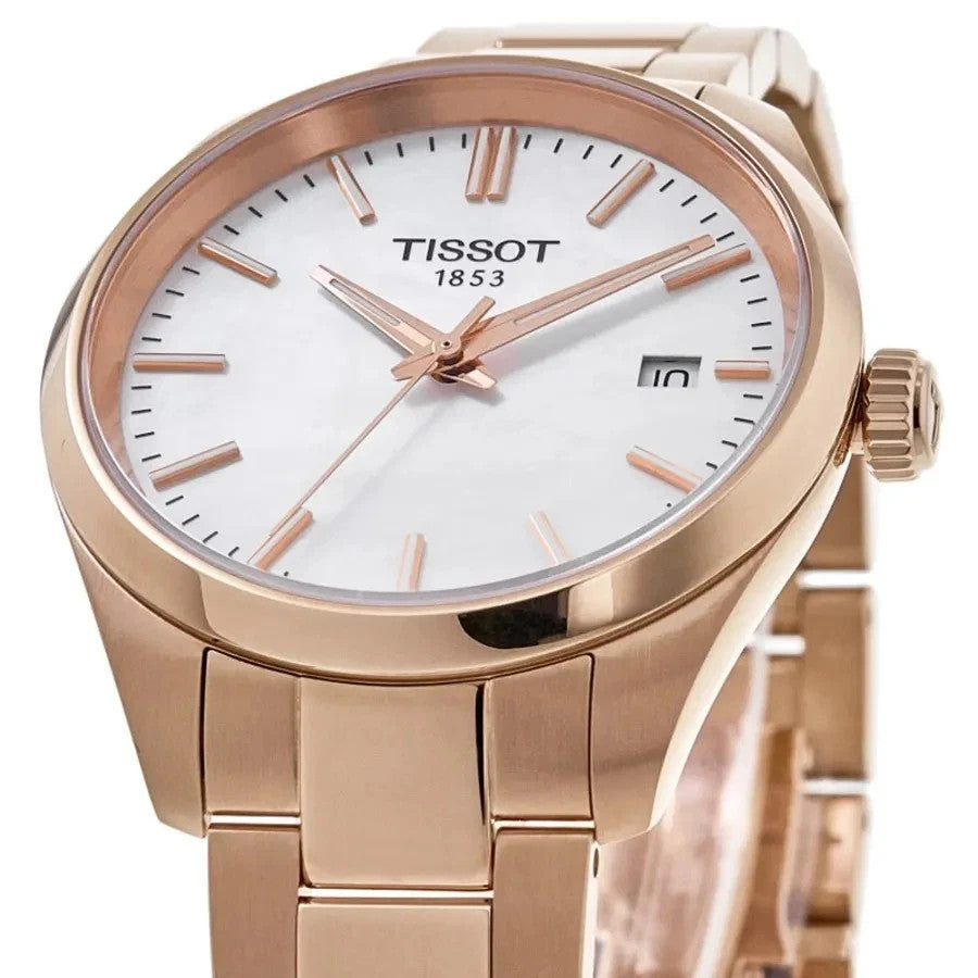 New Tissot PR 100 Quartz White Mother of Women's Watch T150.210.33.111.00