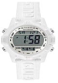 Guess Ladies' Watch Chronograph Boost Digital Watch 40 mm Silicone White GW0015L