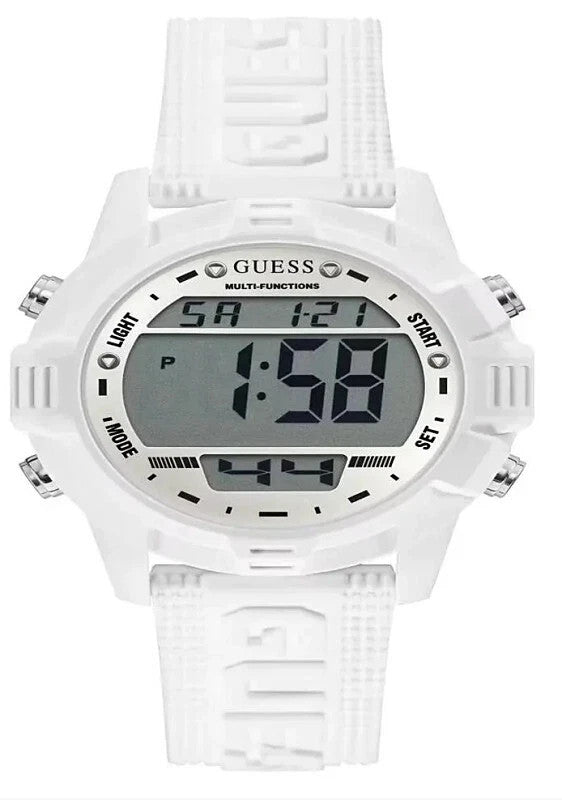 Guess Ladies' Watch Chronograph Boost Digital Watch 40 mm Silicone White GW0015L