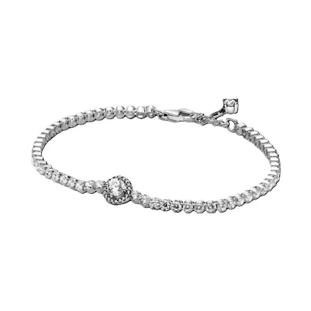Authentic Pandora Sparkling Halo Tennis Bracelet 59941C01-18 New