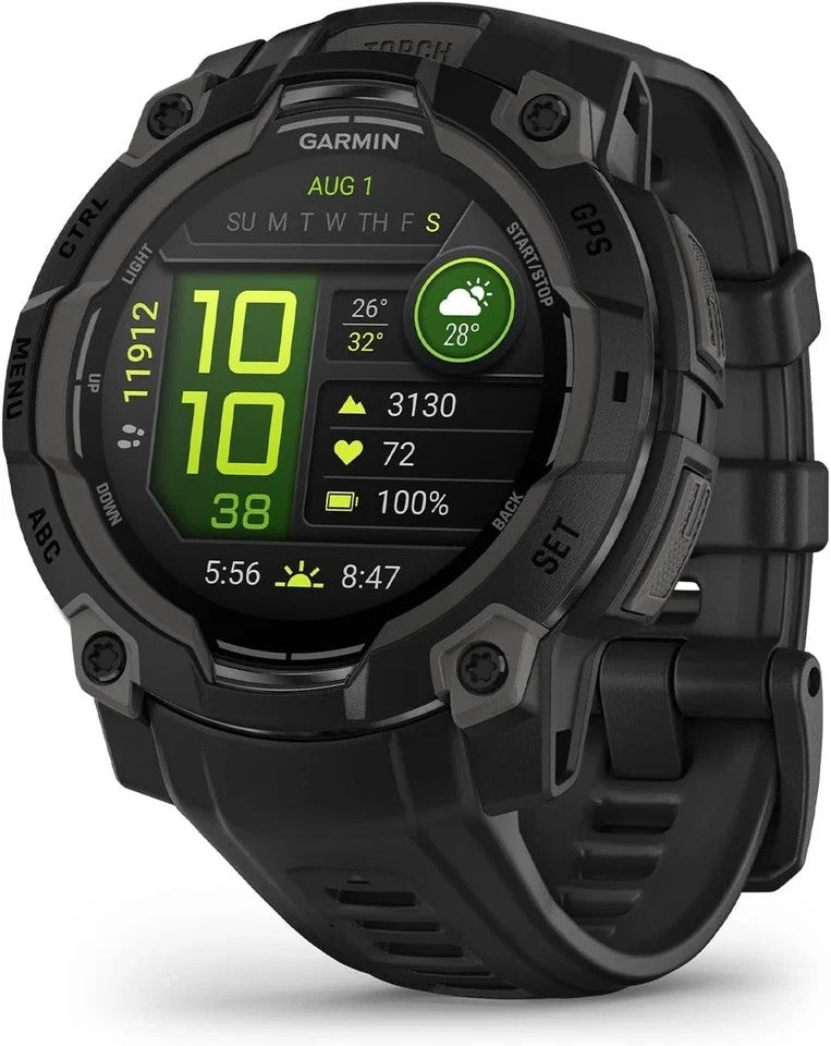 Garmin Instinct 3 AMOLED 45mm Multi-Band GPS Smartwatch (Black)