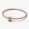 NEW/SEALED Pandora Momens LE Shooting Star Rose Gold Bangle Bracelet 7.5"