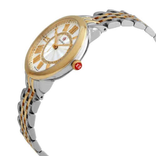 Michele Serein Mid Two-Tone With Diamond Sunray Dial Ladies Watch MWW21B000148 - product image
