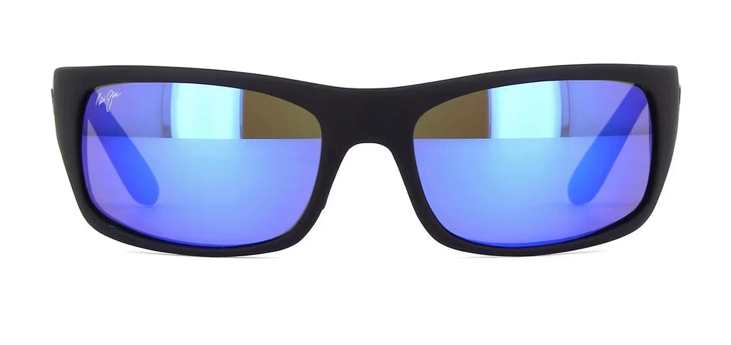 Maui Jim Peahi Black Matte Rubber / Blue Hawaii Polarized Lenses B202-2M NEW