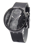 New Swiss Swatch Big Bold Chrono CHECKPOINT BLACK Men Watch 47mm SB02B400 $160 - product image