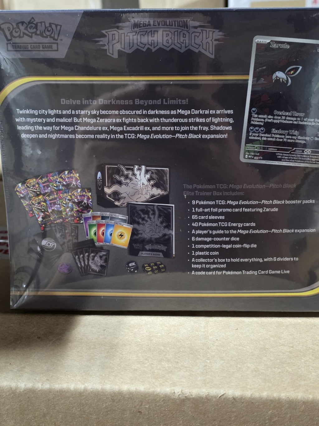 Pokemon Pitch Black Elite Trainer Box (ETB) Mega Evolution New Ships ASAP