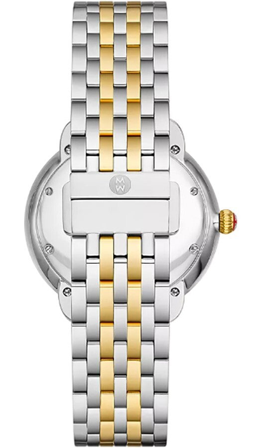 Michele Serein Mid Diamond Dial & Bezel Gold Two-Tone Ladies watch MWW21B000138 - product image