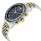 NEW Genuine EMPORIO ARMANI Chronograph Sport Two tone Blue Dial Men Watch AR6088 - product image