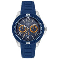 Guess Tread Men's Analog Blue Rubber Strap Multi Dial Quartz W0967G2 Watch