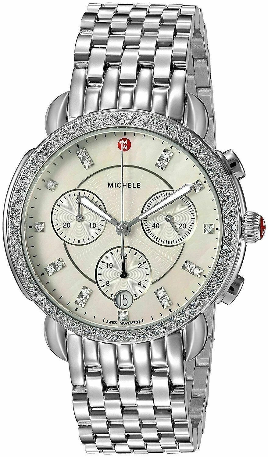 Michele Sidney Diamond Chronograph Diamond Dial Ladies Watch MWW30A000001