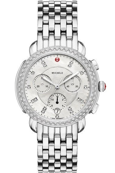 Michele Sidney Diamond Bezel Watch MW30A01A1046 Brand New In Box
