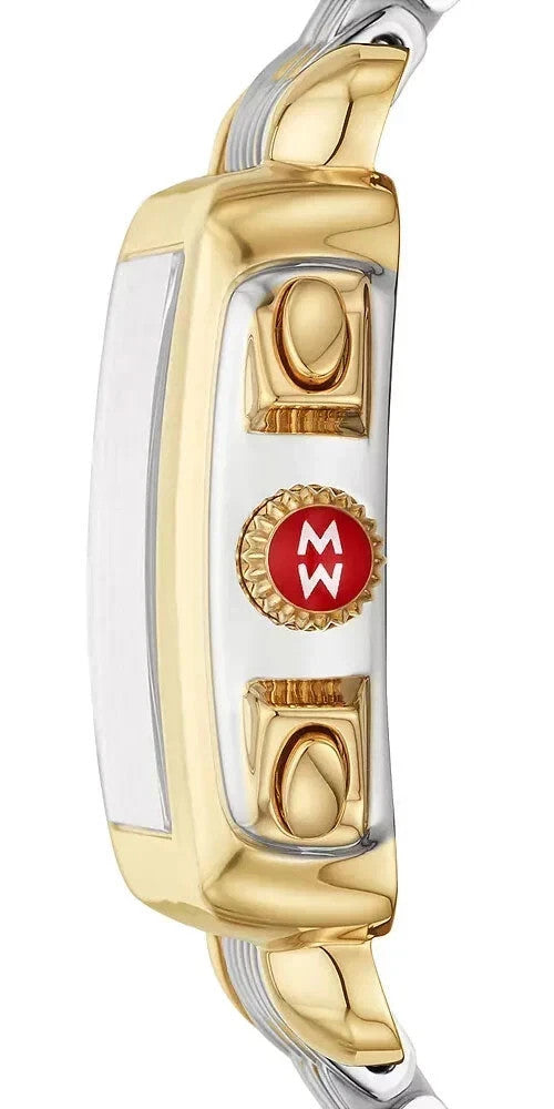 Michele Deco Chronograph Gold Two-Tone MOP Diamond Dial watch MWW06A000779 New