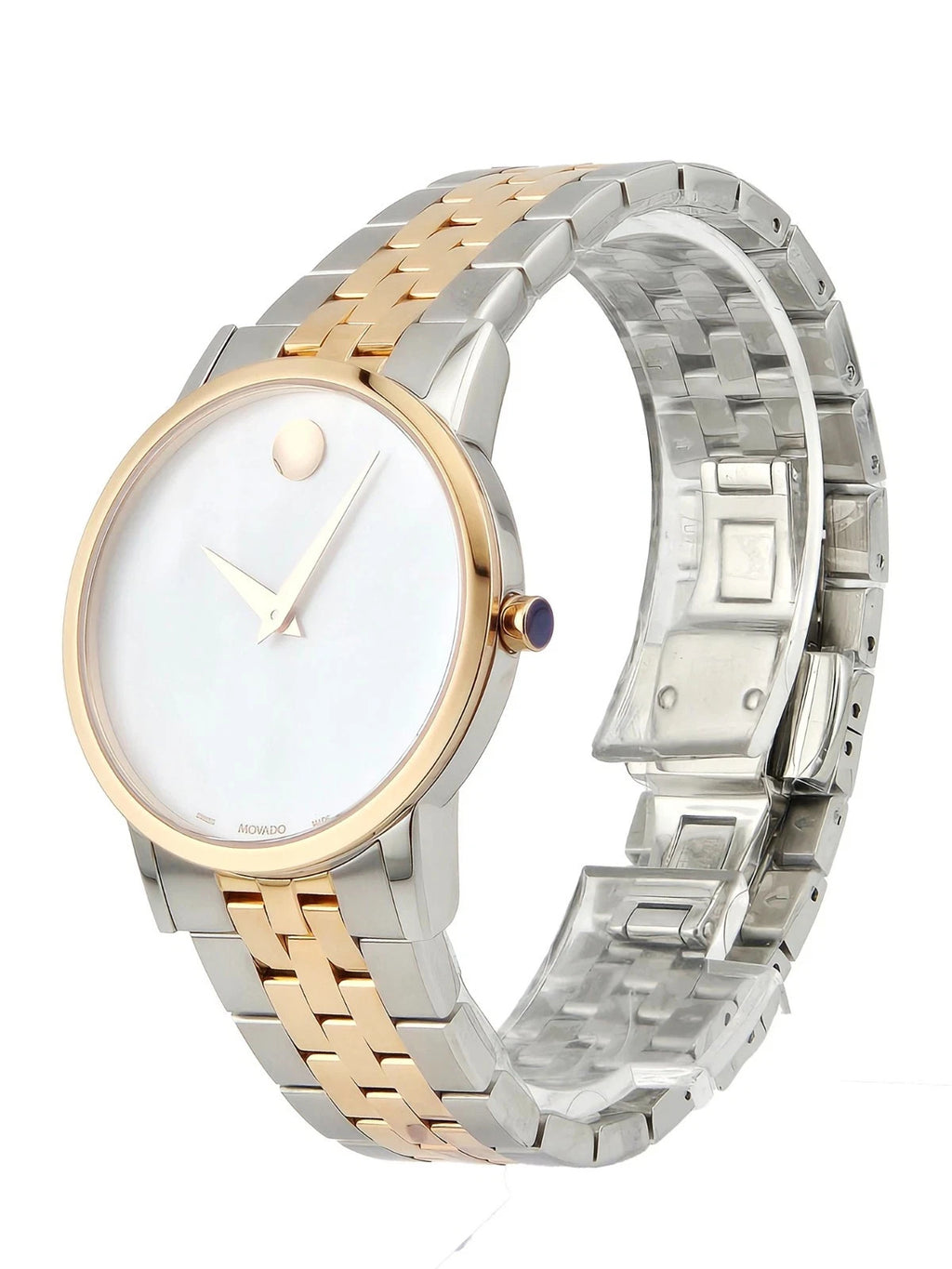 Movado Museum Classic Women's White MOP Dial Two Tone Watch - 0607629