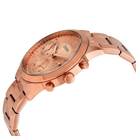 Guess W1070l3  Solar Rose Gold Dial Ladies Rose Gold Dial Stainless Steel Watch