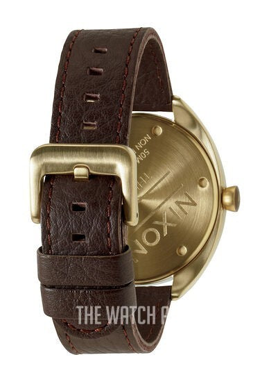 Nixon Brown Leather Matte Gold A318 1112-00 Watch New In Box