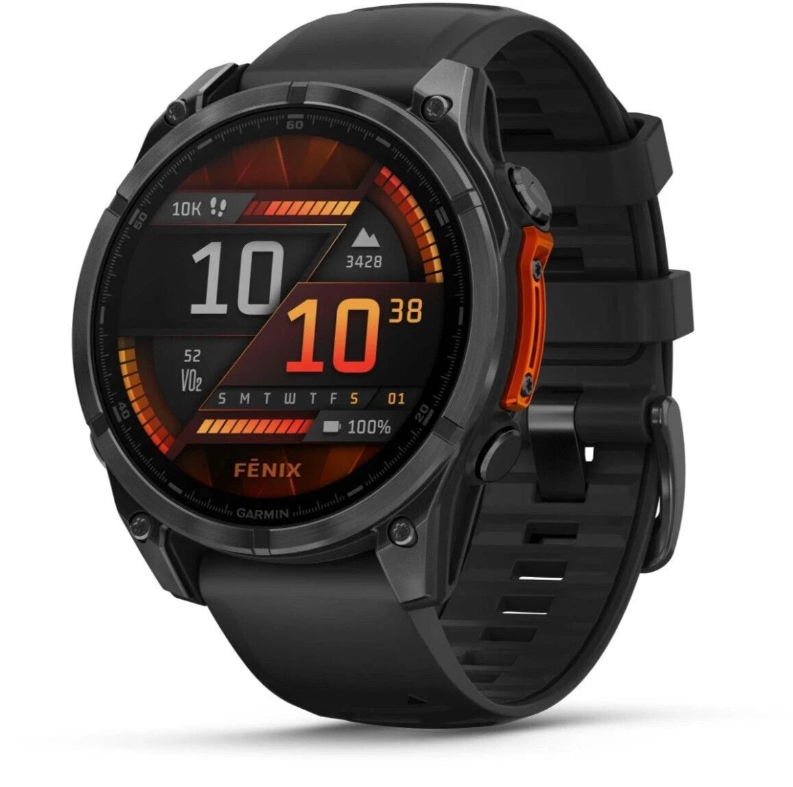 Garmin Fenix 8 47mm AMOLED Slate Gray w/Black Silicone Band New Open Box
