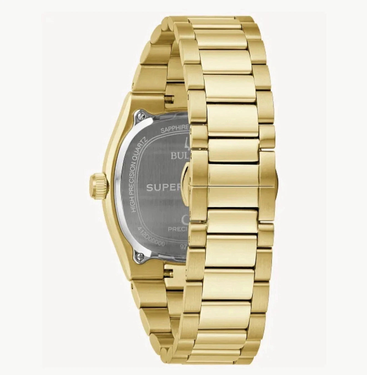 Bulova Precisionist Super Seville Men's Watch Gold Tone Sapphire Silver 97B223