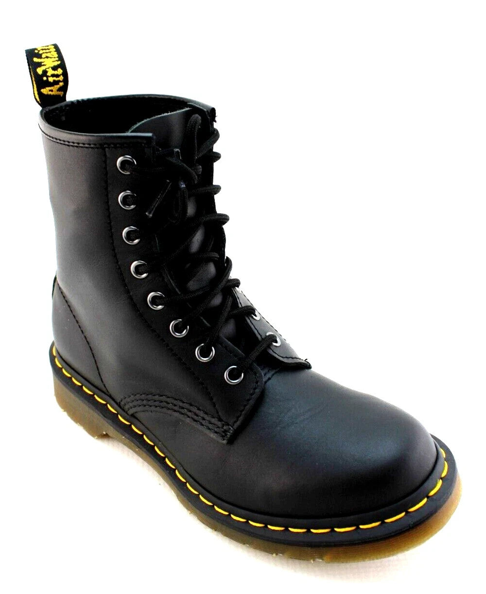 DR MARTENS 1460 Size 8 Black Smooth Leather 8 Eye Women's Boots New