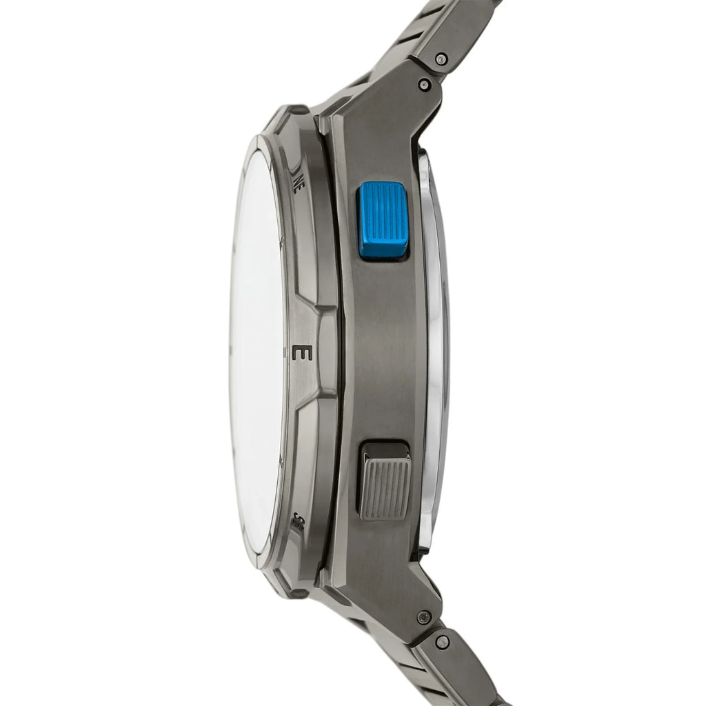 Fossil FS5861 Everett Solar-Powered Digital Stainless Steel Watch New In Box