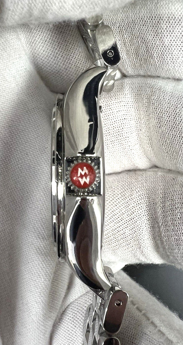 Michele Belmore Diamond Bezel with White Textured Dial Ladies Watch MWW29A000005 - product image