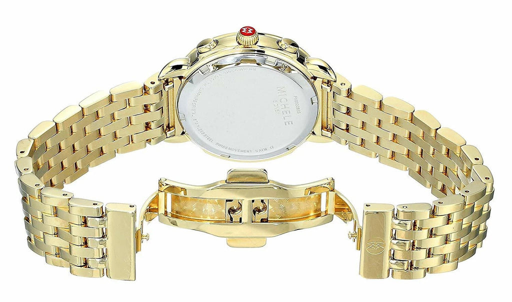 Michele Sidney Gold Diamond With Diamond Dial Ladies Watch MWW30A000008 NEW