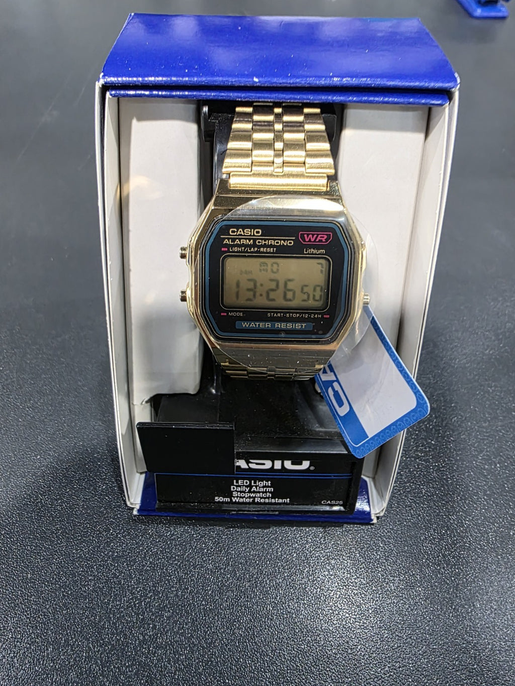 Casio Retro Gold tone with Black Dial Vintage A159WGEA-1DF Gold One Size No Box