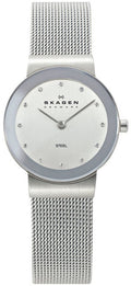 Skagen Womens Watch 26mm Stainless Steel Silver Tone Dial 358SSSD New