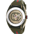 Gucci Sync XXL 46mm YA137106 Green Rubber Band Green Dial Unisex Watch New