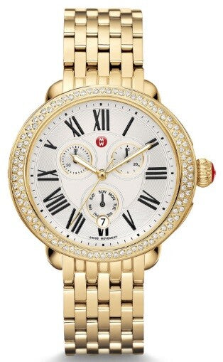 Michele Serein Diamond Gold Tone Chronograph Lady's Watch MWW21A000011 - product image