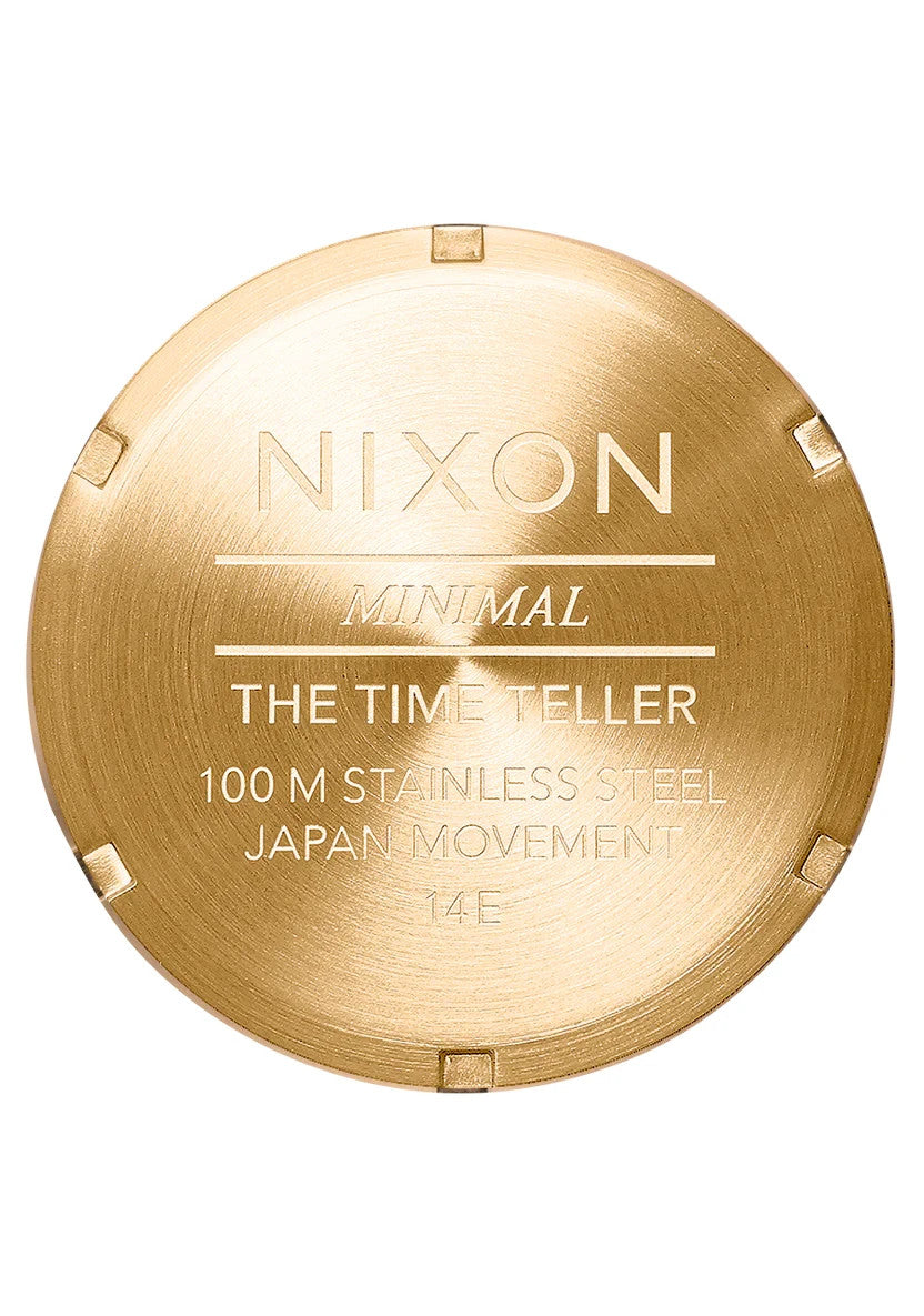 Nixon The Time Teller "Minimal" Sunray Green Dial Gold Surf Men's Analog Watch