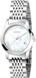GUCCI YA126510 G-Timeless Diamond Mother of Pearl Dial Women's Watch $1,950