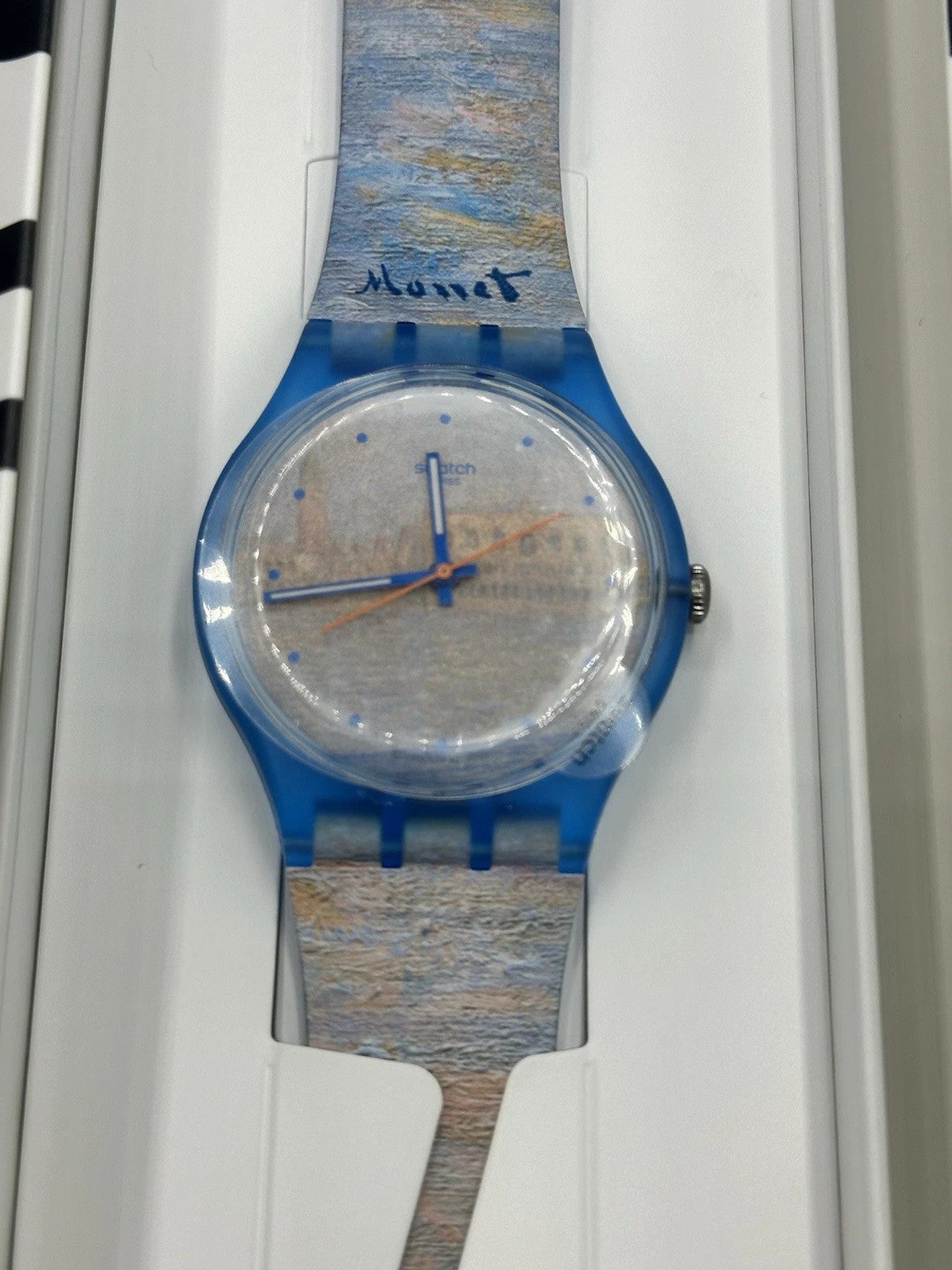 Swatch SO29Z150 Special x Guggenheim Monet's Palazzo Ducale Watch New In Box