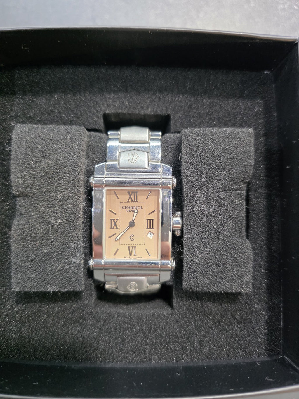 Philippe Charriol Columbus Quartz Watch Stylish Design with Bold Bracelet No Box