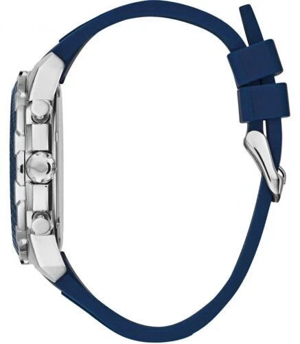 Guess Men's Chronograph Quartz Blue Silicone Strap Analog W1047G2 Watch