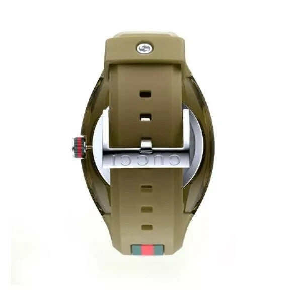 Gucci Sync XXL 46mm YA137106 Green Rubber Band Green Dial Unisex Watch New