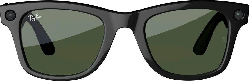Rayban Meta - Wayfarer Smart Glasses Green Lens 4006 Shiny Black/Green Open Box