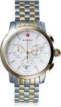 NEW Michele Uptown Diamond Two Tone Gold & Silver Watch MWW25A000002 NIB