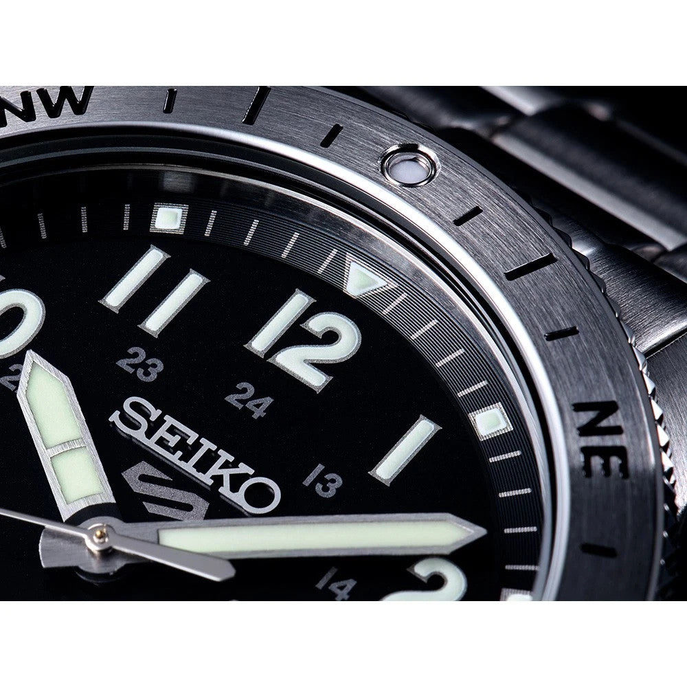 Seiko 5 Sports HBD006 Field Series Automatic Black Stainless Steel New In Box