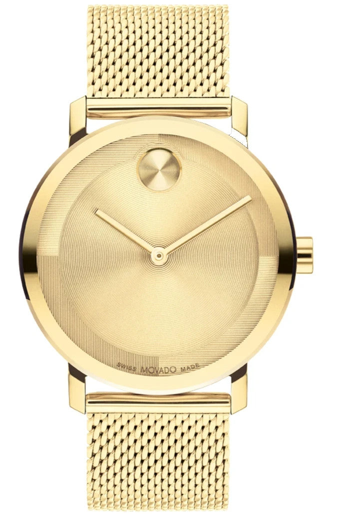 MOVADO BOLD 3601073 GOLD DIAL & STAINLESS STEEL BRACELET 40MM MENS WATCH