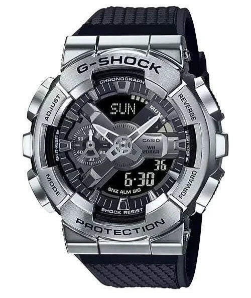 Casio G-SHOCK GM110-1A Analog-Digital Steel Black Strap Watch New In Box