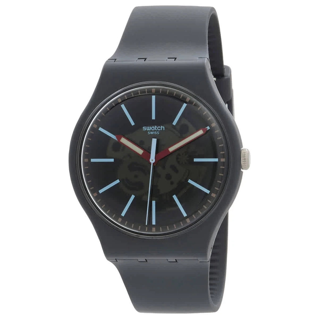 Swatch Cobblestone Street Quartz Grey Dial Watch SO29A101 New In Box