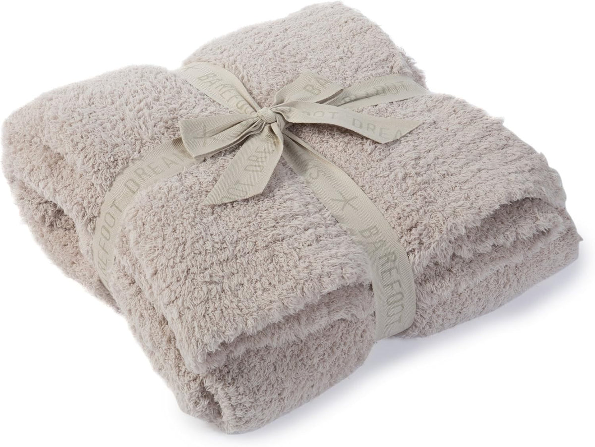 Barefoot Dreams CozyChic Throw, Stone 54" x 72" 54" x 72" B503
