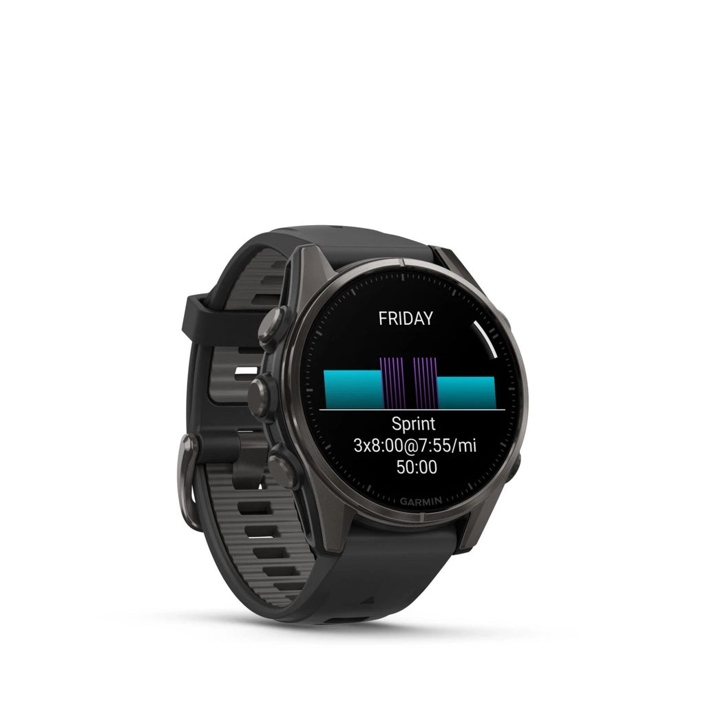 Garmin fenix 8 43mm Amoled Sapphire Carbon Gray Titanium Smartwatch New Open Box