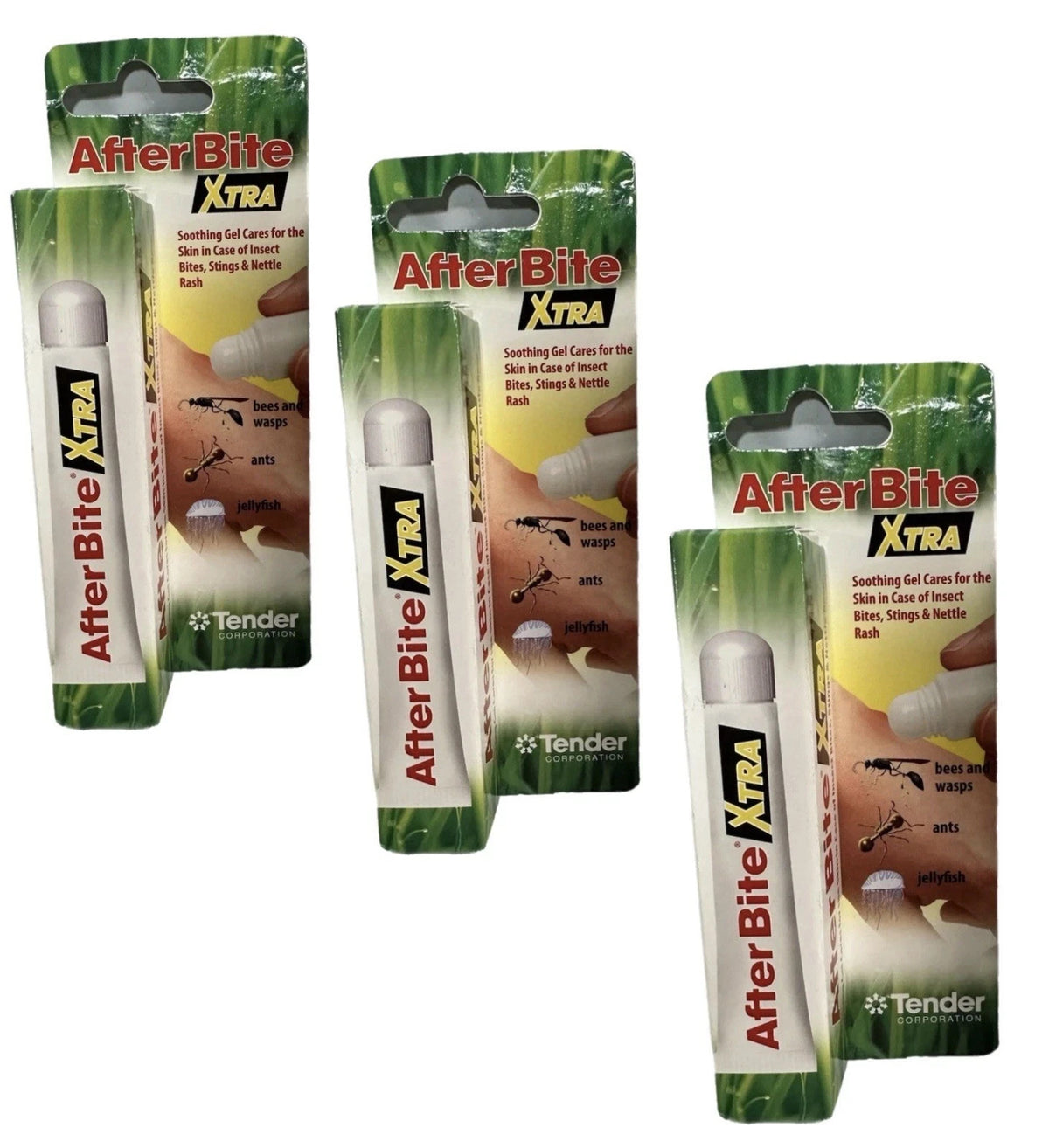 After Bite XTRA Itch Eraser Soothing Gel Instant Relief 0.7 Oz 3 Pack Exp 09/26