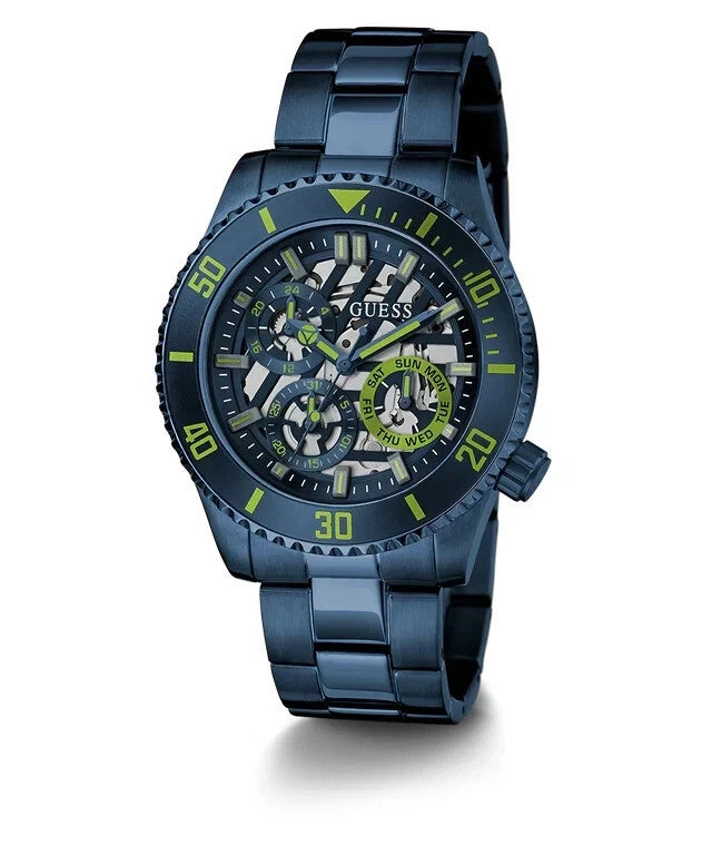 Guess Men's Navy Multi-function Watch GW0488G4 Brand New In Box