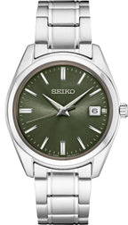 Seiko Essentials Green Dial Mens Watch SUR527 - product image