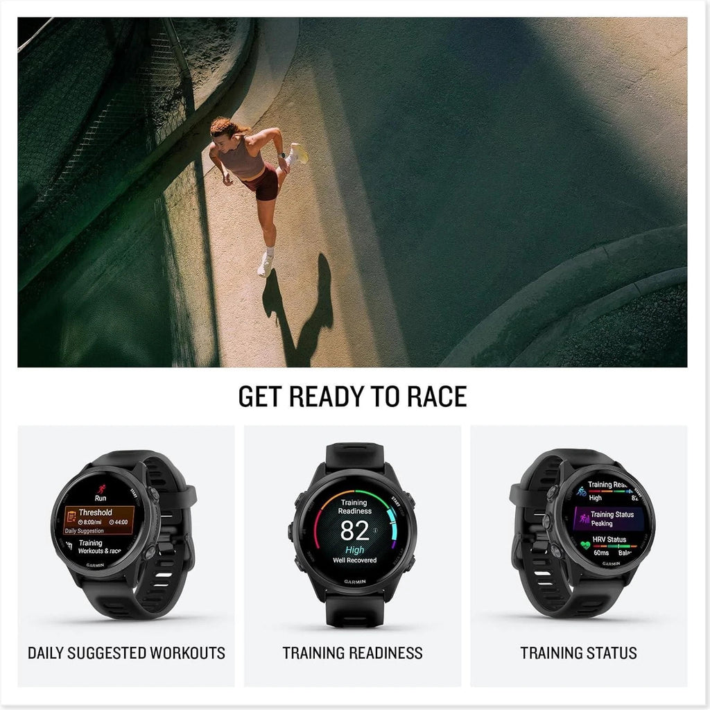 Garmin Forerunner 570 42mm Slate Gray with Black Translucent Band New Open Box
