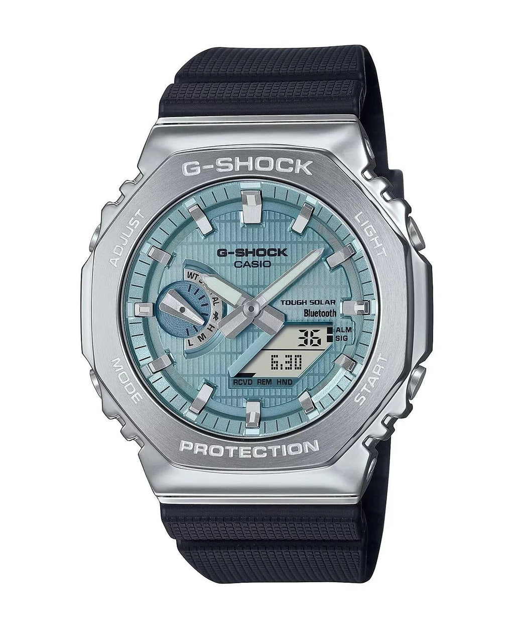 Casio G-Shock G-Steel Bluetooth Tough Solar Blue Dial Resin Watch GBM-2100A-1A2